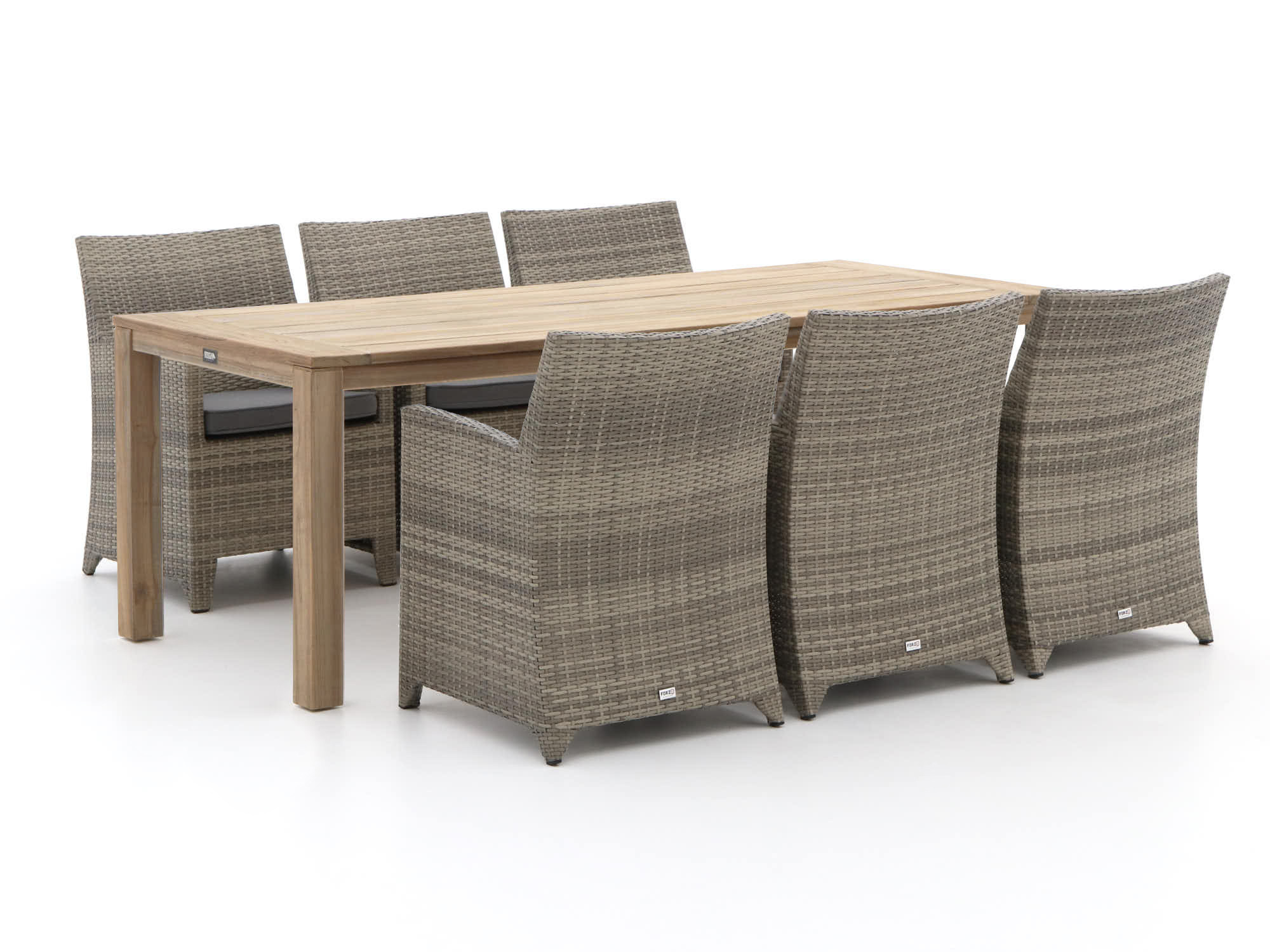 Forza Barolo/ROUGH-S 220cm dining tuinset 7-delig - Laagste prijsgarantie!