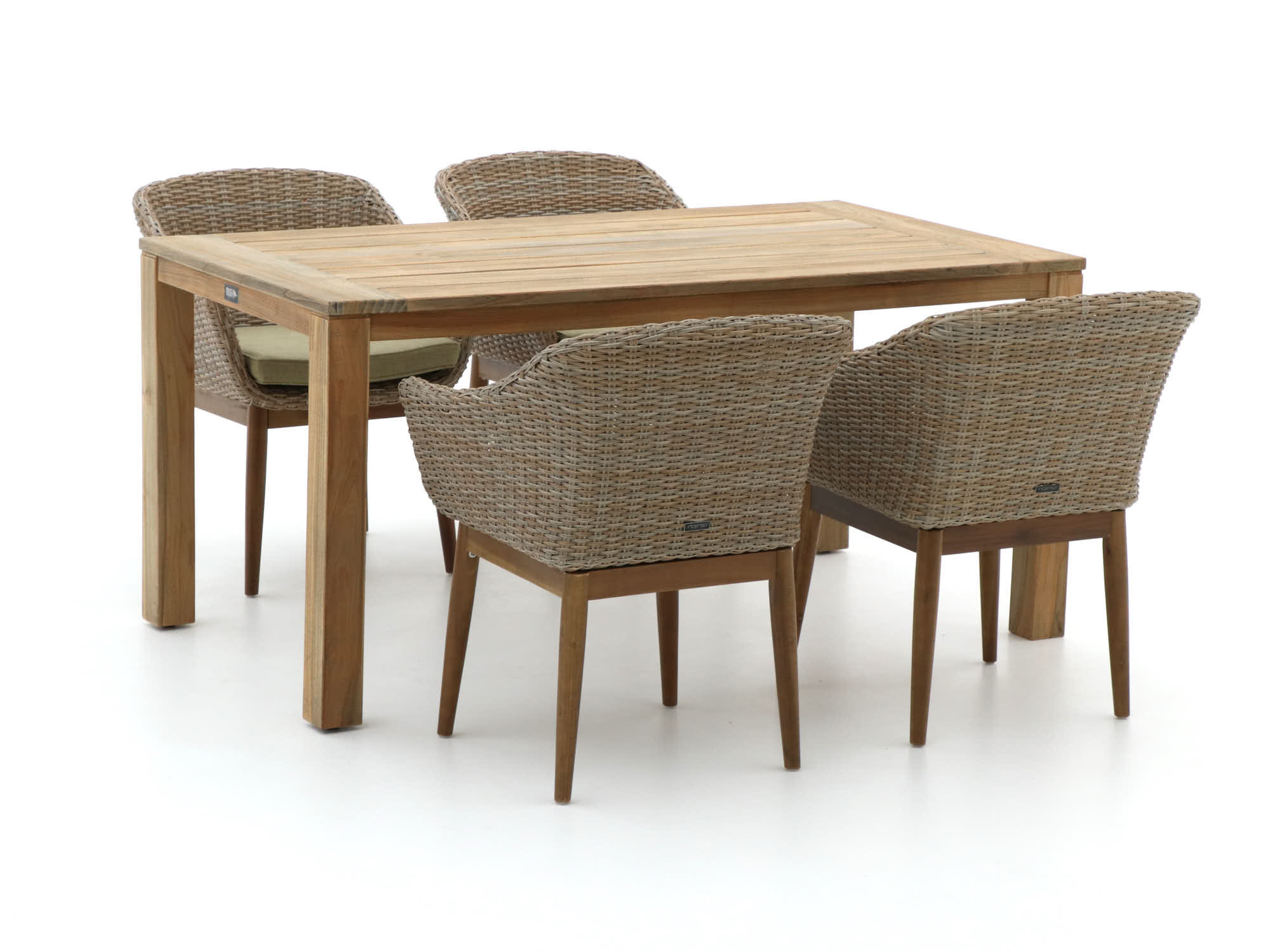 Intenso Bordano/ROUGH-S 160cm dining tuinset 5-delig - Laagste prijsgarantie!