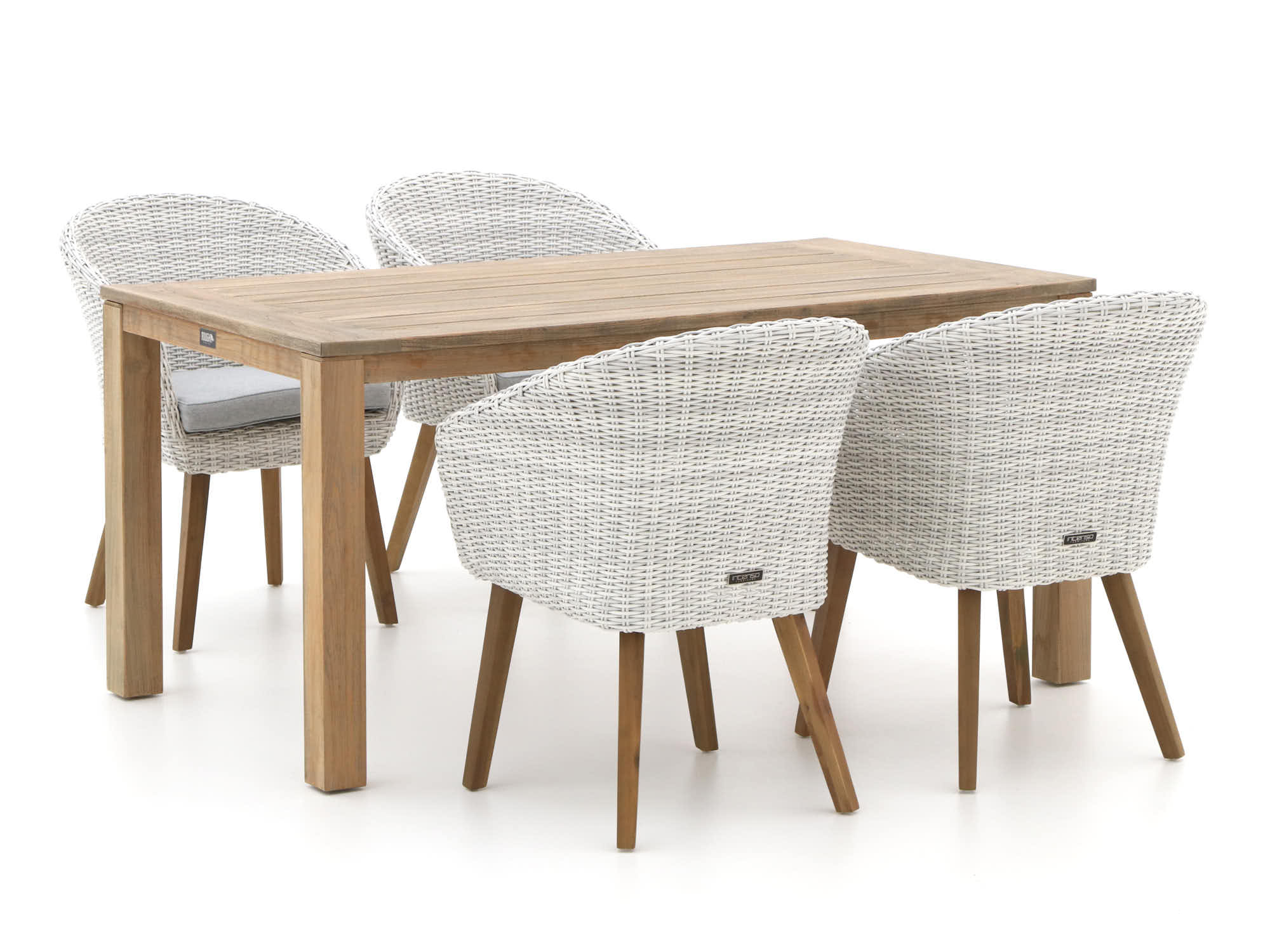 Intenso Tropea/ROUGH-S 160cm dining tuinset 5-delig - Laagste prijsgarantie!