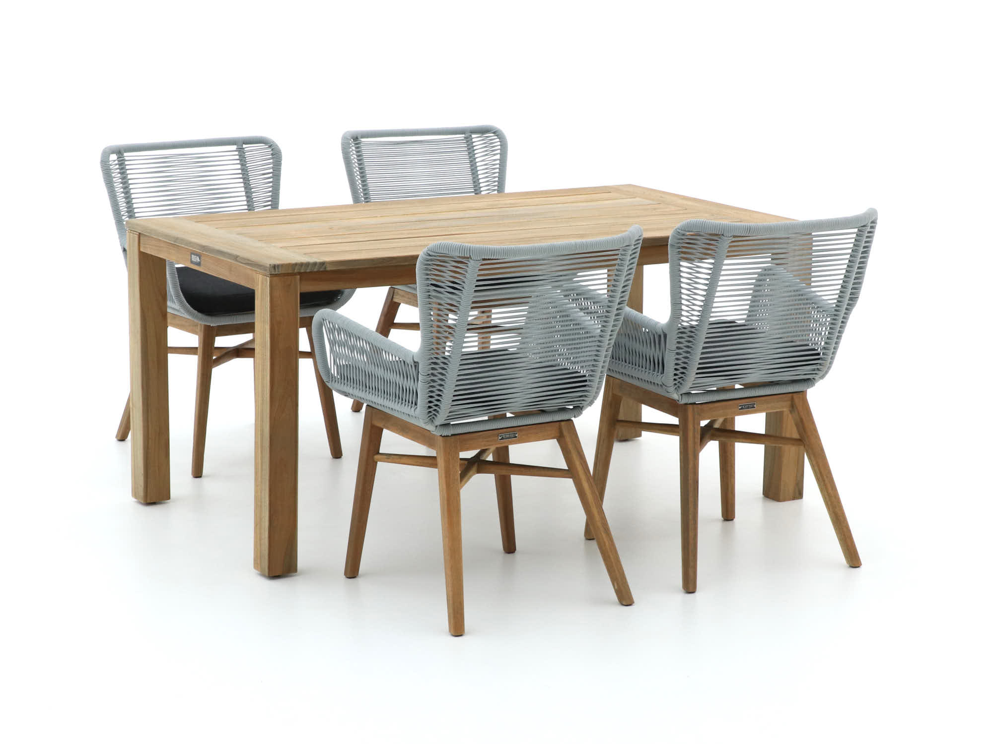 Intenso Variano/ROUGH-S 160cm dining tuinset 5-delig - Laagste prijsgarantie!