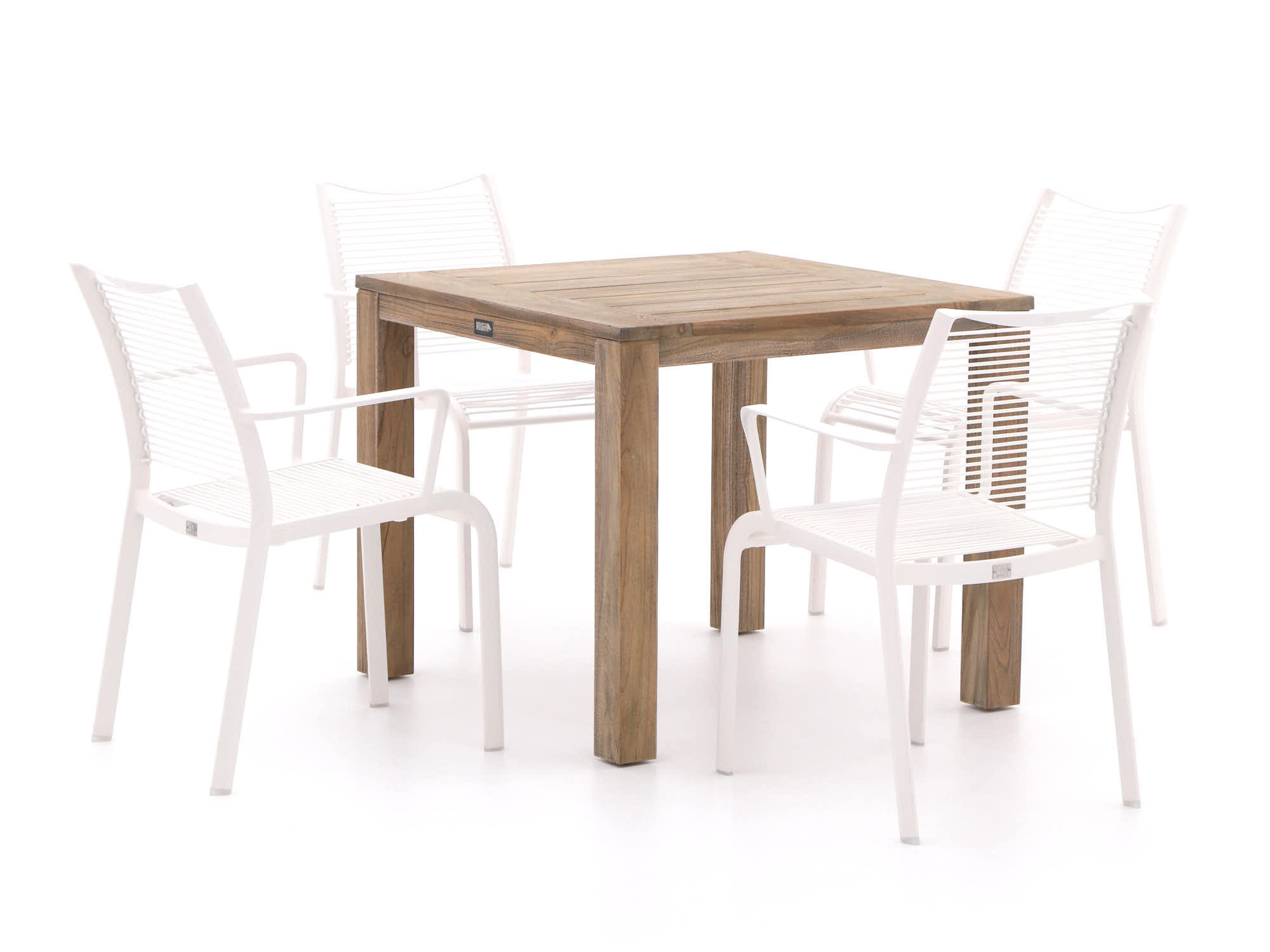 Apple Bee Hawaii/ROUGH-S 90cm dining tuinset 5-delig stapelbaar - Laagste prijsgarantie!