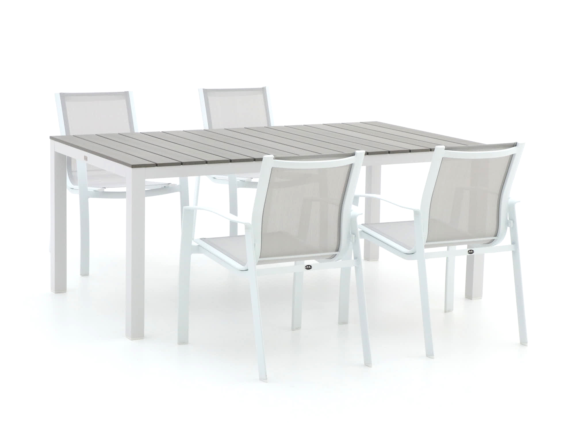 R&S Design Altea/Fidenza 180cm dining tuinset 5-delig stapelbaar - Laagste prijsgarantie!