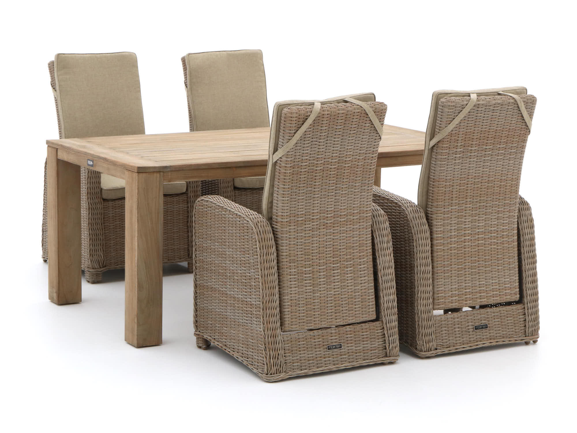 Intenso Umbria/ROUGH-X 180cm dining tuinset 5-delig verstelbaar - Laagste prijsgarantie!