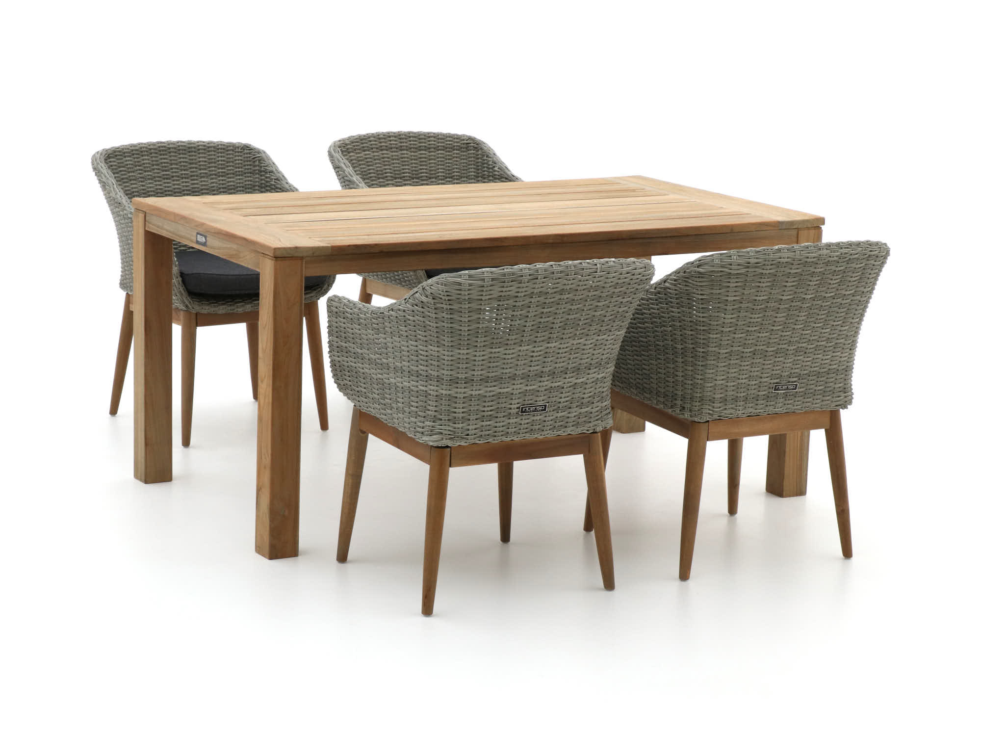 Intenso Bordano/ROUGH-S 160cm dining tuinset 5-delig - Laagste prijsgarantie!