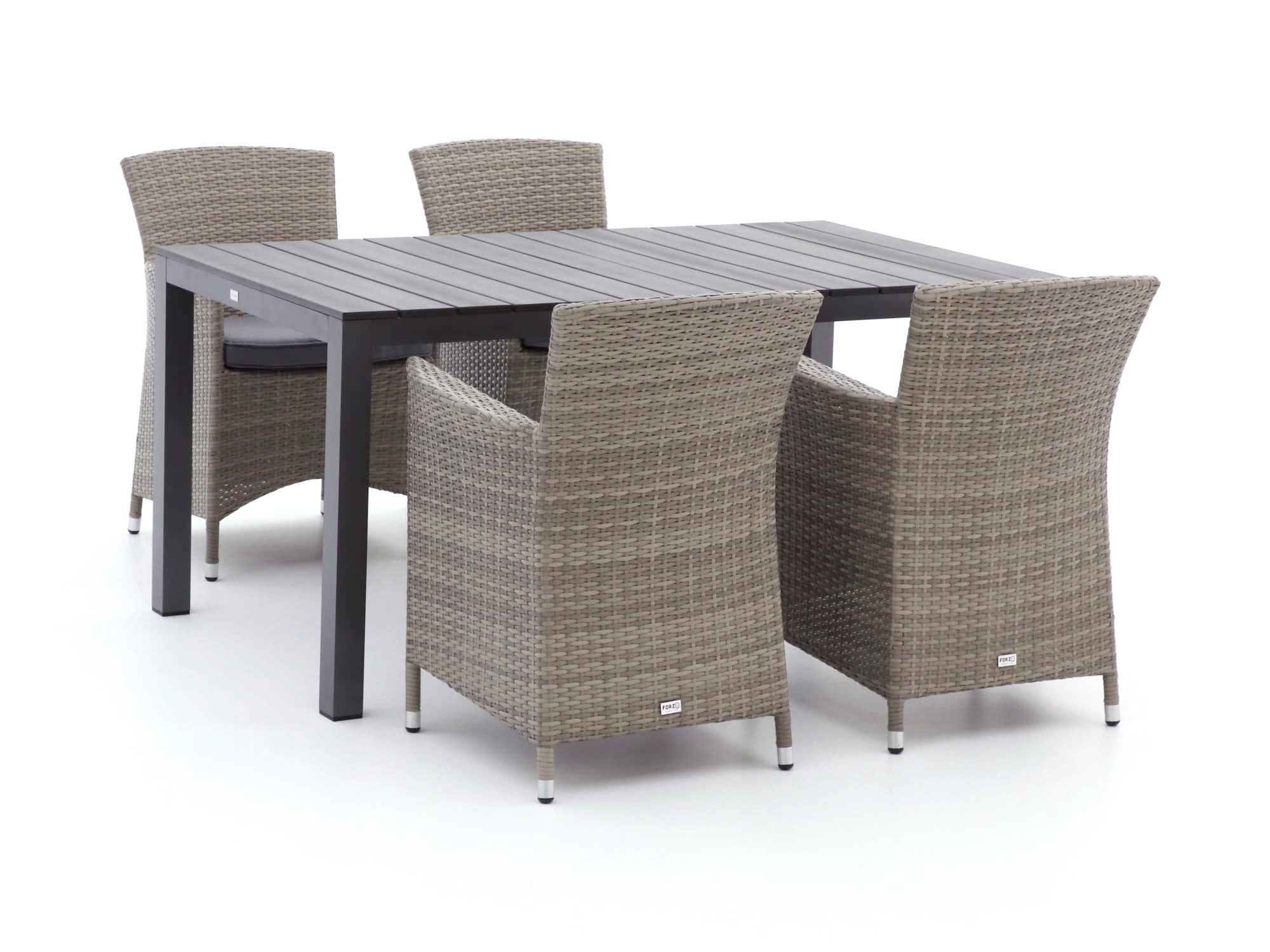 Forza Barga/Fidenza 160cm dining tuinset 5-delig - Laagste prijsgarantie!