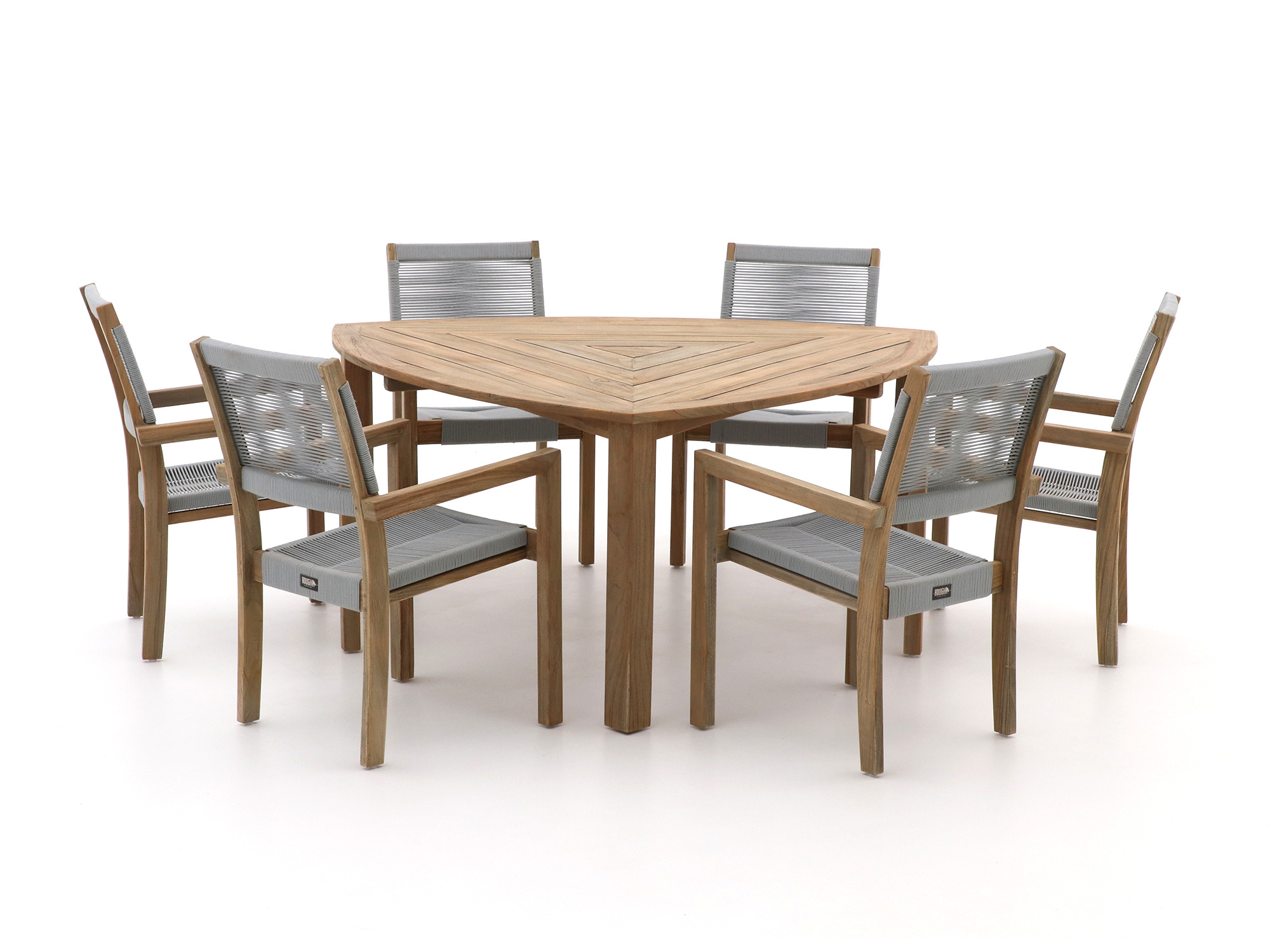 ROUGH Batang/ROUGH-S 170cm dining tuinset 7-delig stapelbaar - Laagste prijsgarantie!