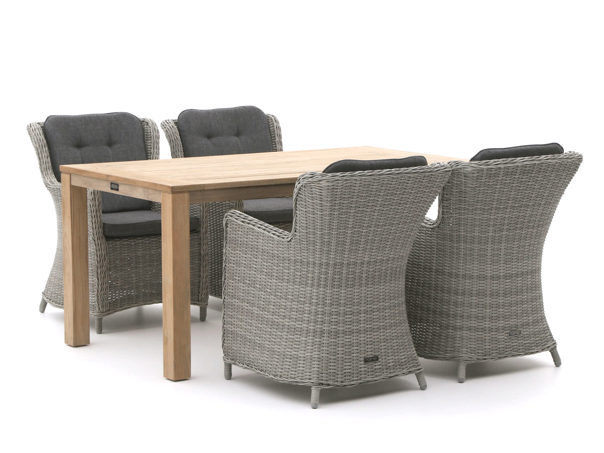 Intenso Milano/ROUGH-S 160cm dining tuinset 5-delig - Laagste prijsgarantie!