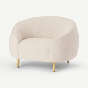 Trudy fauteuil,  havermoutbeige lusstructuur