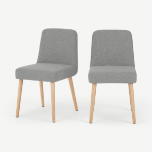 Adams set van 2 eetkamerstoelen, berggrijs