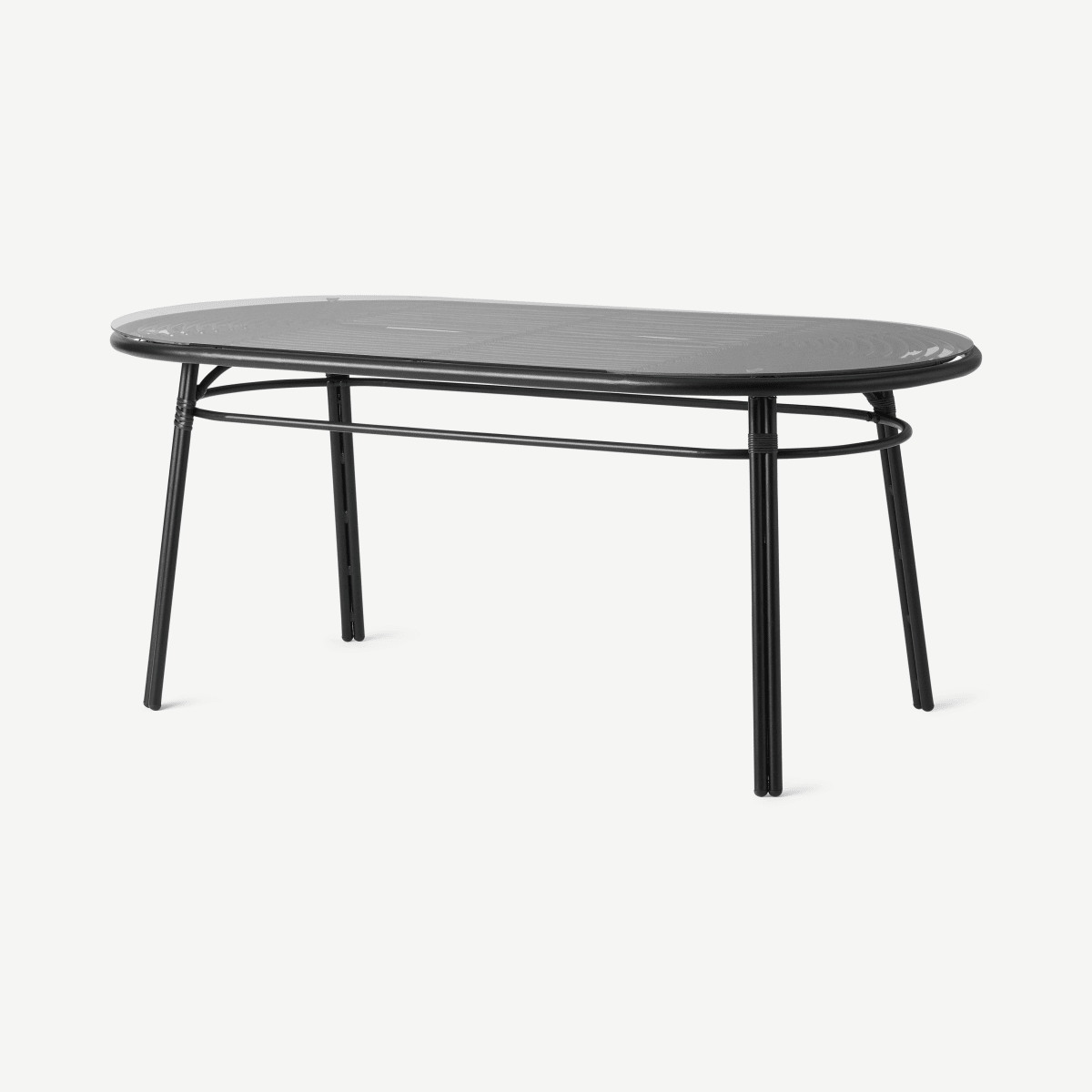 0939996307b6bb9af6e0fa6ae870519d0f0947e3_TBLSWA013BLK_UK_Swara_Garden_Oval_Dining_Table_Black_Polyrattan_Glass_ar1_1_LB01_PS.png Swara ovalen eettafel voor buiten, zwart rotan, glas