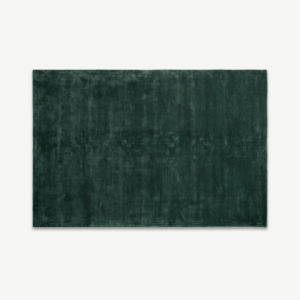 Merkoya extra groot luxe viscose vloerkleed 200 x 300 cm, pauwgroen