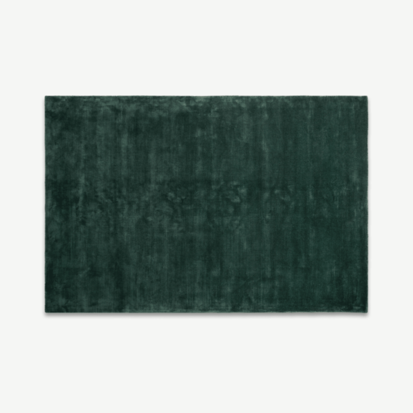 Merkoya extra groot luxe viscose vloerkleed 200 x 300 cm, pauwgroen