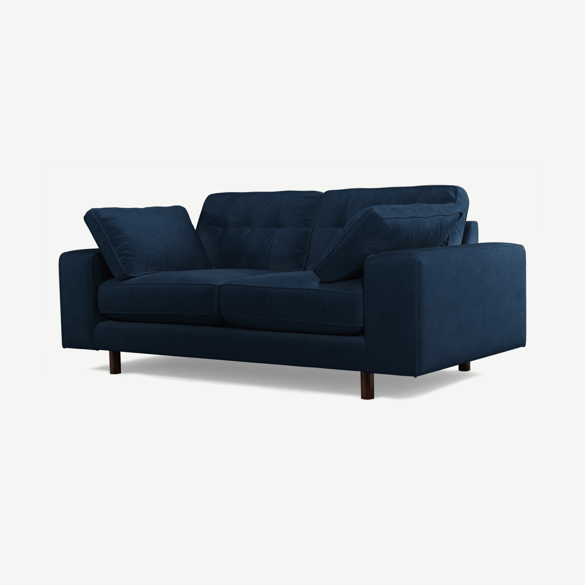 0ebccca77852d026e0faeb090ebcfaaeeaa54a38_SOFTOB001BLU_UK_Content_by_Terence_Conran_Tobias_2_Seater_Sofa_Plush_Indigo_Velvet_Dark_Wood_Le.png Content by Terence Conran Tobias, 2-zitsbank, indigoblauw fluweel, berkenhout