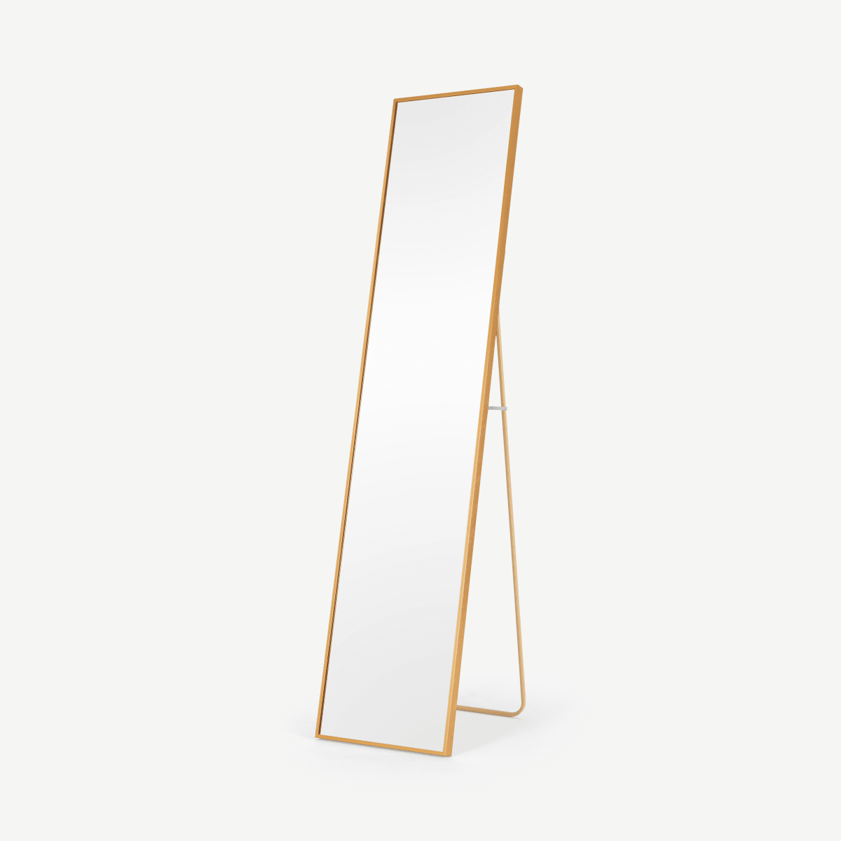 Parton passpiegel, 35 x 151cm, geborsteld messing