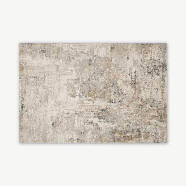 Epicoco luxe vloerkleed van viscose, groot, 200 x 300 cm, antiek goud