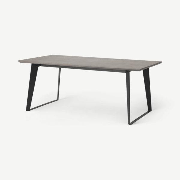 Boone eettafel, in betongrijs en zwart