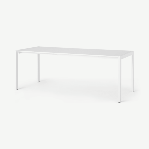 Swift uitschuifbare eettafel, matwit