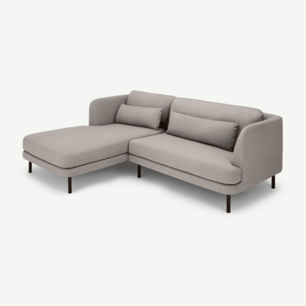 Herman chaise longue met leuning links, Manhattan grijs