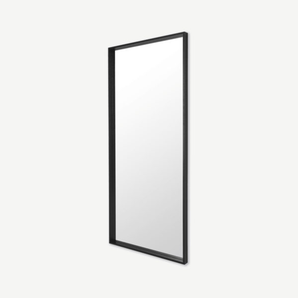 Wilson spiegel, massief hout, 80 x 180 cm, zwart