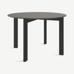 Niven 4-persoons ronde eettafel, beton en zwart