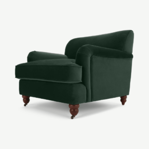 Orson fauteuil, herfstgroen fluweel