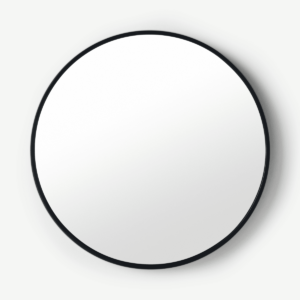 Bex ronde spiegel, 55 cm, zwart
