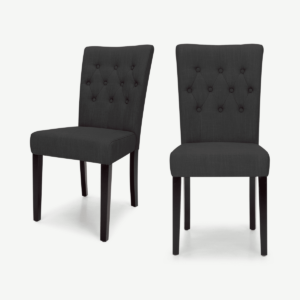 2 x Flynn eetkamerstoelen, middernachtzwart