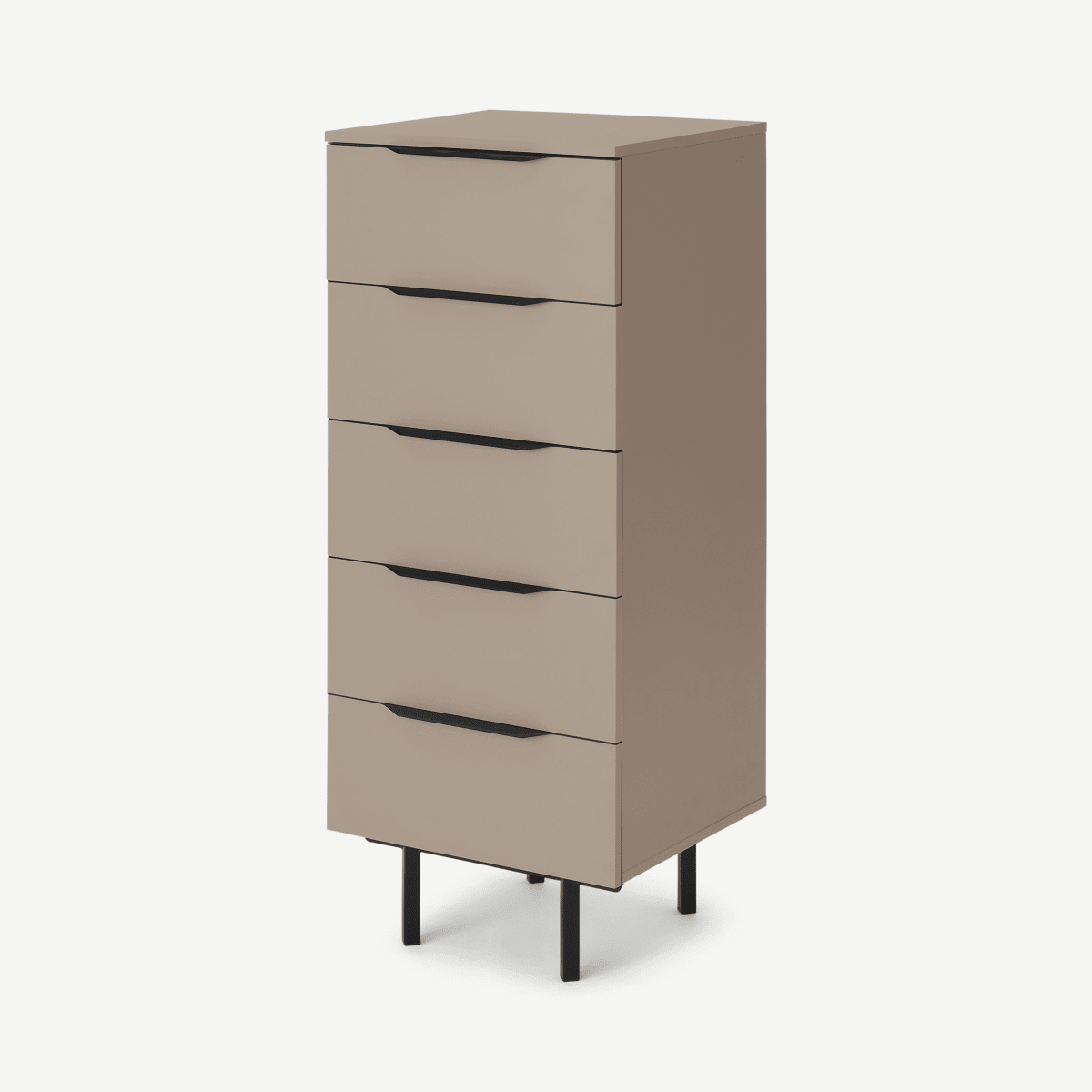b23d1699d4014011a460265069a4e537dea29a9c_CODDOL009CAP_UK_Damien_Tall_Chest_of_Drawers_Capuccino_Black_ar1_1_LB01_PS.png Damien hoge ladekast, cappucinobeige en zwart