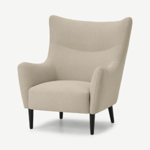 Bridget fauteuil, naturel katoen en linnenmix