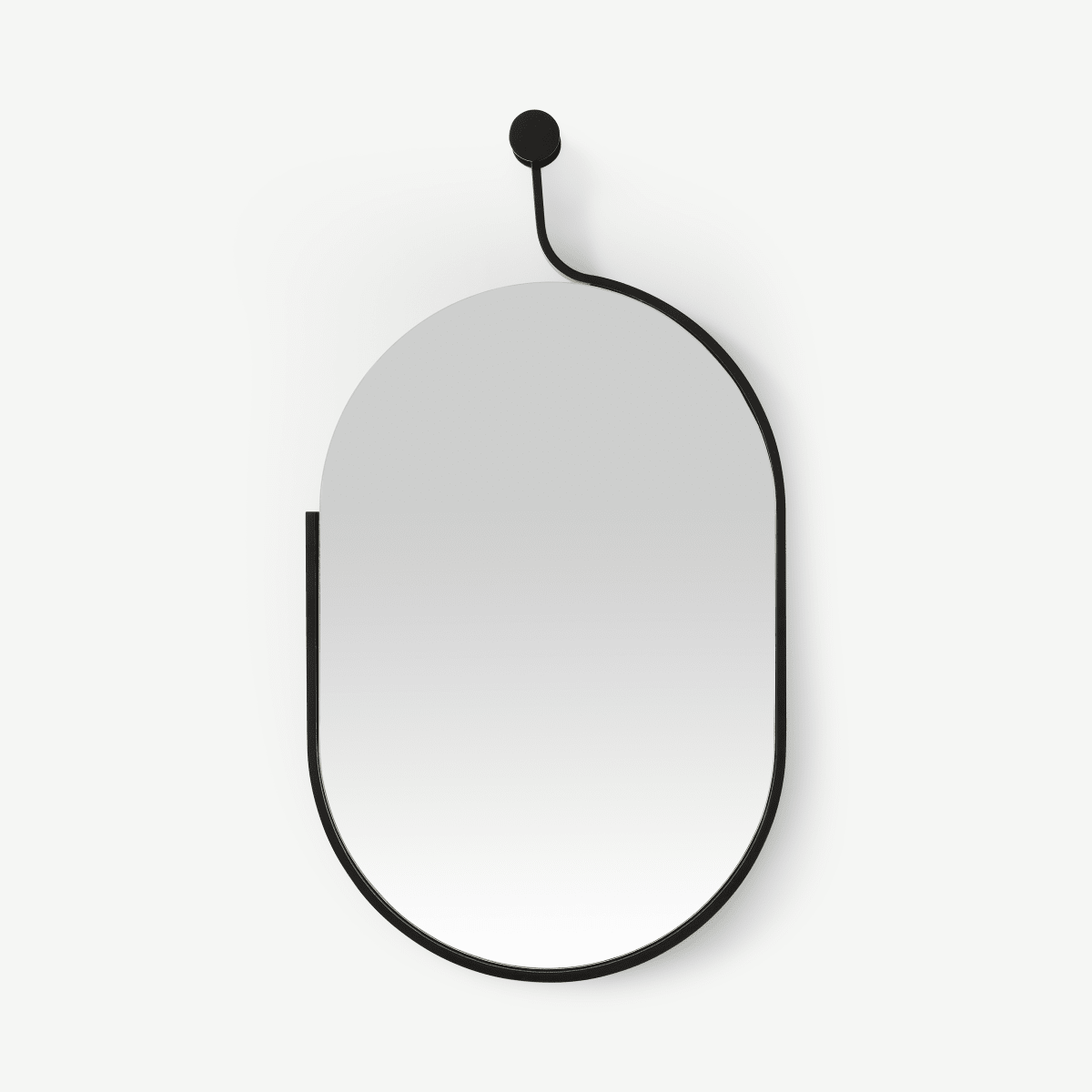 Jake wandspiegel, 85 x 47 cm, matzwart