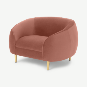 Trudy Armchair, poederroze fluweel