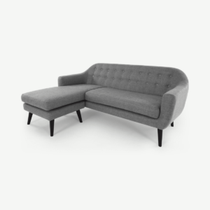 Ritchie hoekbank met verplaatsbare chaise, parelgrijs