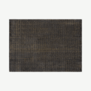 Johson luxe vloerkleed, Large 160 x 230cm, houtskoolgrijs en goud