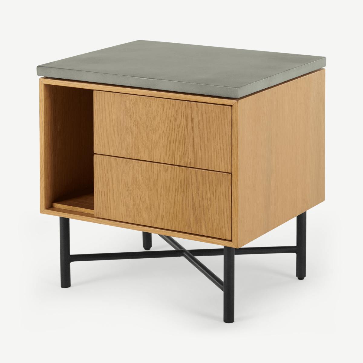 cf9a8b279472dd77848b815218df2a161cf0c3eb_STBDAR001OAK_UK_Dara_Bedside_Table_Oak_Concrete_ar1_1_LB01_PS.png Dara nachtkastje, eiken en beton