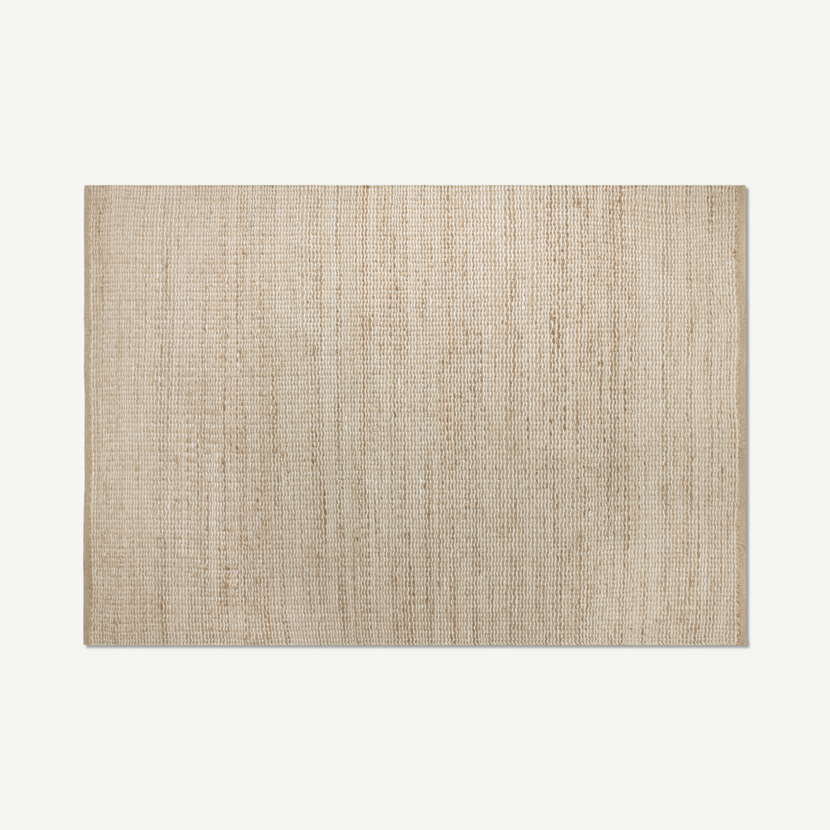 Enas vloerkleed van jute, groot, 160 x 230 cm, wit