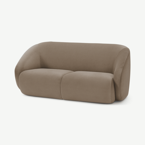 Blanca 2 Seater Sofa, Soft Mink Velvet