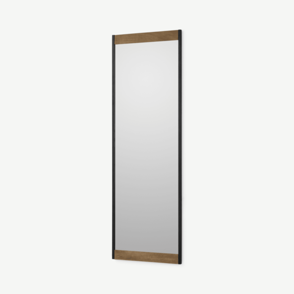 Maxine spiegel, 40 x 120 cm, mangohout en zwart