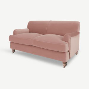 Orson 2-zitsbank, vintage roze fluweel