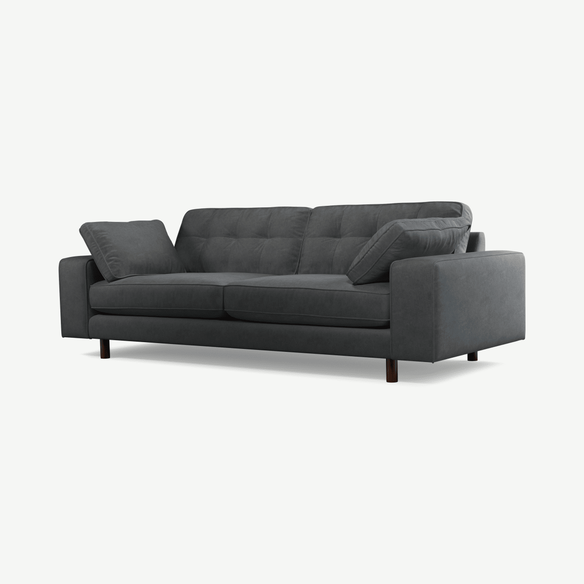 fdaa45059fc428d14df03dbbc7ecc75089721d11_SOFTOB015GRY_UK_Content_by_Terence_Conran_Tobias_3_Seater_Sofa_Plush_Shadow_Grey_Velvet_Dark_Wo.png Content by Terence Conran Tobias, 3-zitsbank, schaduwgrijs fluweel, berkenhout